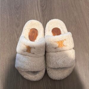 celine style fur slippers
